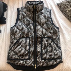 JCrew Houndstooth/Herringbone Quilted Vest